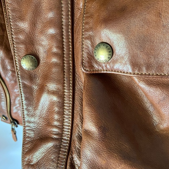 Men’s Ralph Lauren Southbury Leather Biker Jacket - Picture 8 of 16